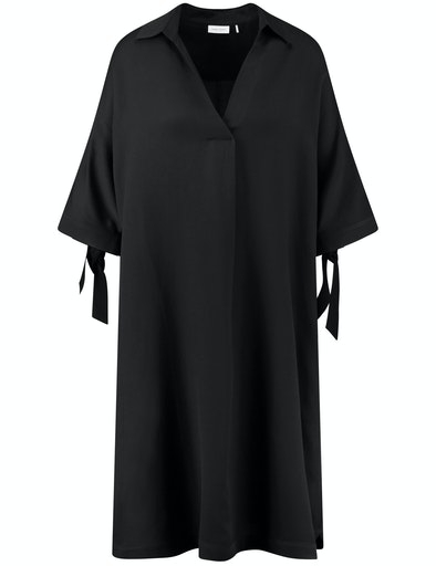 Czarna zwiewna sukienka Gerry Weber 780021-31507-11000