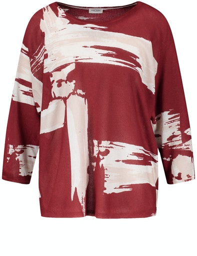 sweter z graficznym wzorem Gerry Weber 771021-35722-6122
